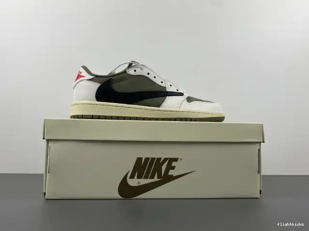 MEDIUM LOW AIR OG 1 X TRAVIS SCOTT OLIVE JORDAN DM7866-200 0628
